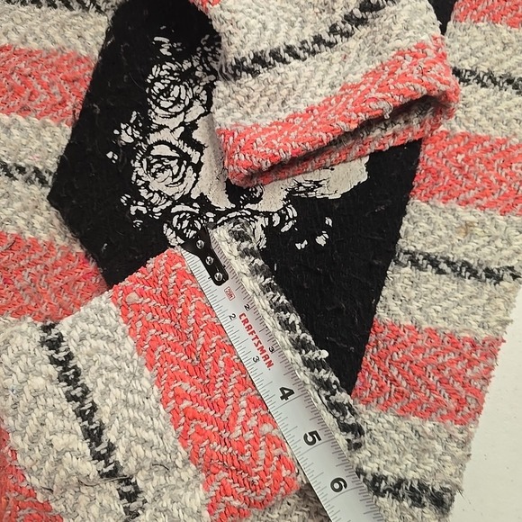 GRATEFUL DEAD Baja Pullover Poncho Hoodie Mens Medium Skull Roses 2015 Drug Rug - Picture 5 of 11